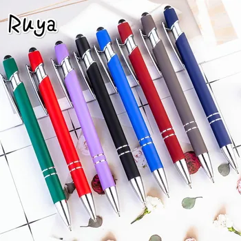 

8PCS/Lot Ballpoint pen 2 in 1 Stylus Drawing Tablet Pens all for Capacitive Screen Touch School Office Writing Stationery caneta