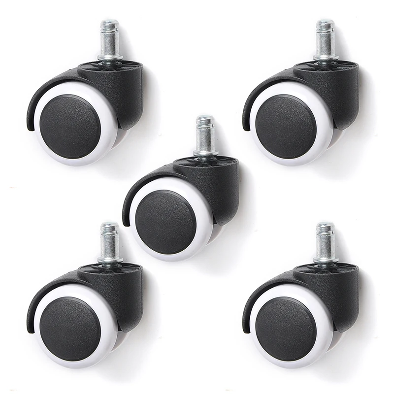 

5pcs Hardware Office Chair Wheels Furniture Sofa Roller Brake Replacement Accessories Black Swivel