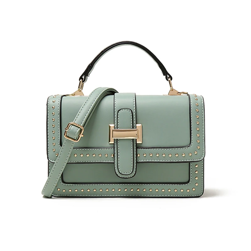 

New Fashion Small Crossbody Bags For Women 2019 High Quality PU Leather Handbag Female Rivet Flap Shoulder Bag Bolsa Feminina