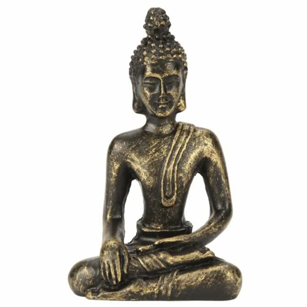 1 шт. статуя Будды из смолы Сидящая фигурка Будды Джосс ручной работы орнамент прочный