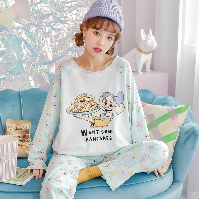 Disney Stitch-Pyjama à Manches Courtes pour Femme, T-shirt Ample, Vêtements  de Nuit Mignons pour la Maison, Nouvelle Collection Été - AliExpress