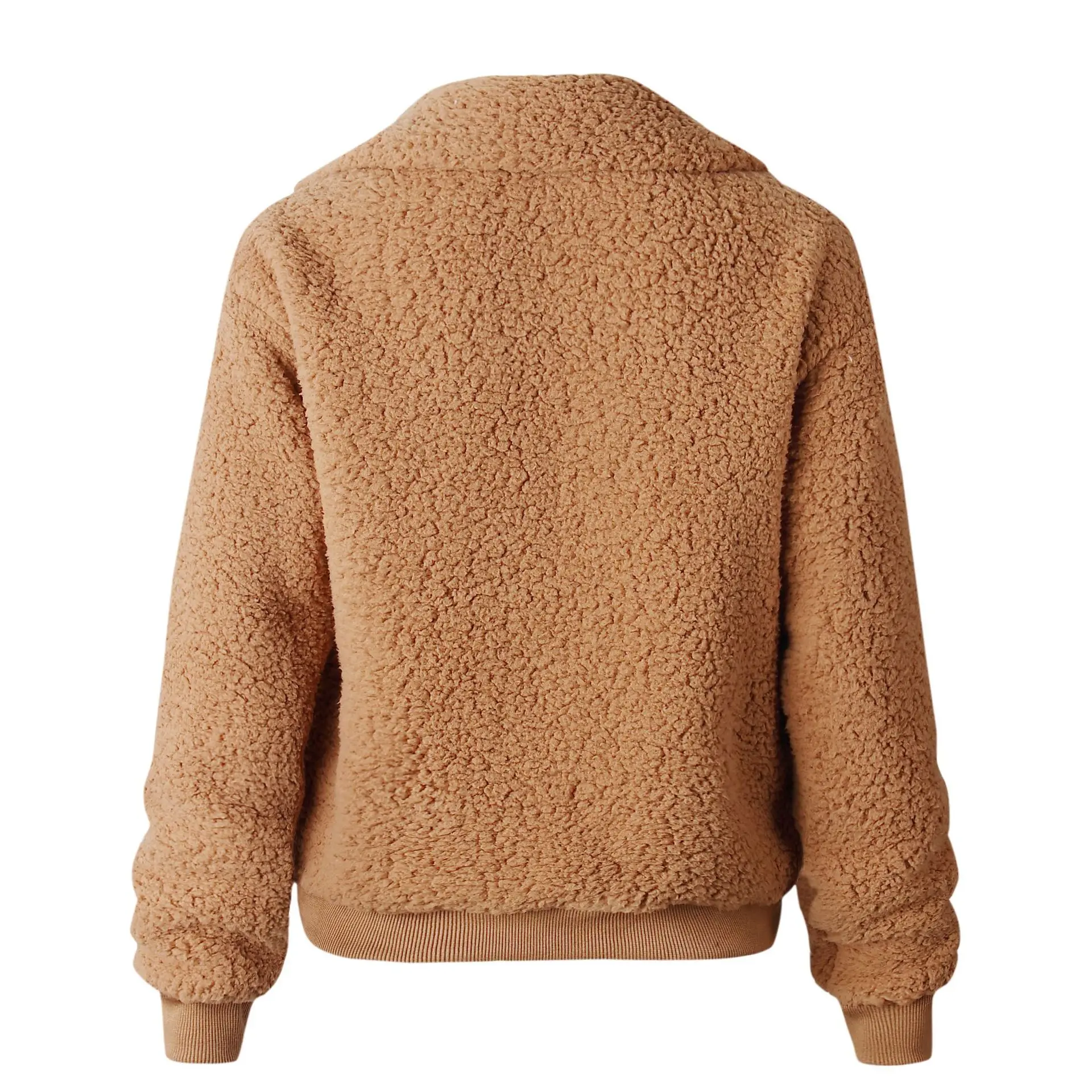 Greatest Fashion Short Coat Women 2019 Winter Warm Soft Jacket Long Sleeve Top Female Teddy Plush Casual Aut