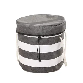 

Striped Storage Bucket Portable Fast Storage Bag Children's Toys Finishing Storage Bag Household Finishing Supplies