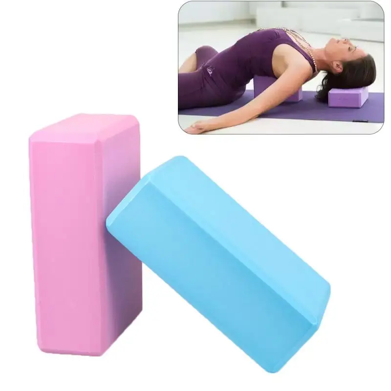 2 x Yoga Block Pilates Foam Foaming Brick Stretch Gym Fitness Exercise Bolster~ 