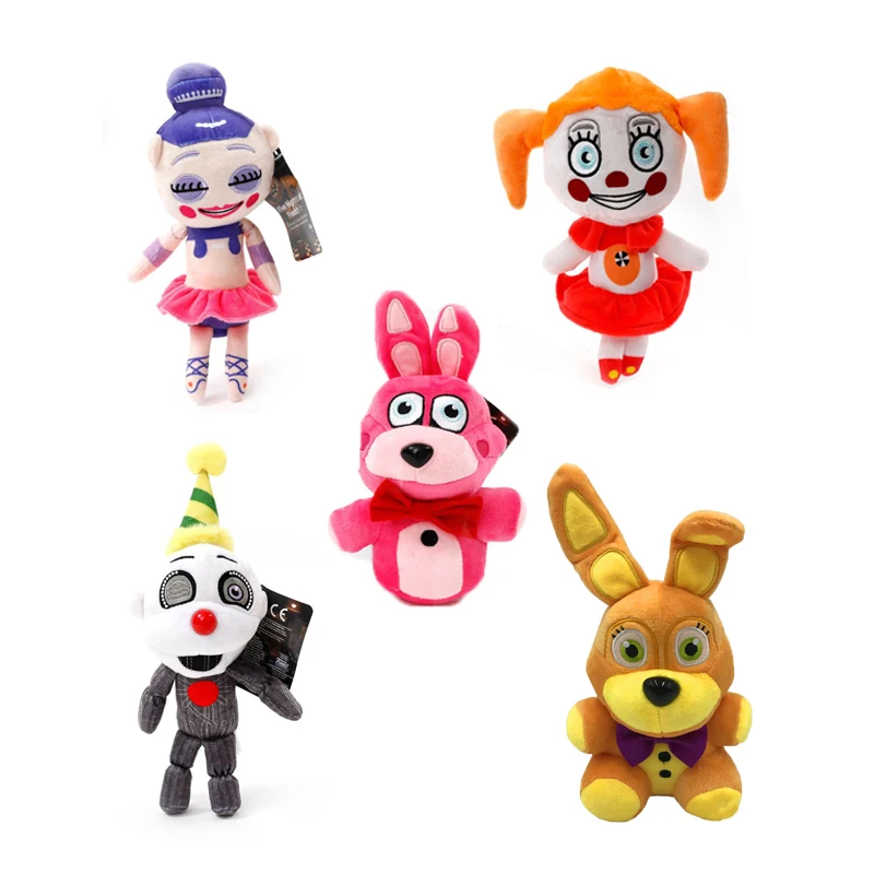5 стилей 20-25 см FNAF плюшевые игрушки кавайная шапочка цирковая детская набивная