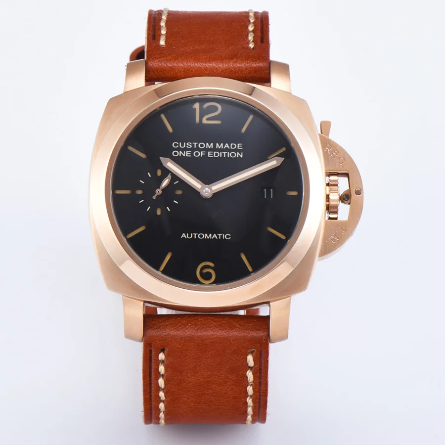 

automatic mechanical watch watch men date pvd Luminous waterproof 316L Solid stainless steel Leather 42MM NH66