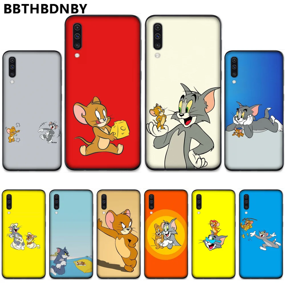 Новый черный чехол для мобильного телефона с рисунком Тома и Чарли Samsung S6 S7 edge S8 S9