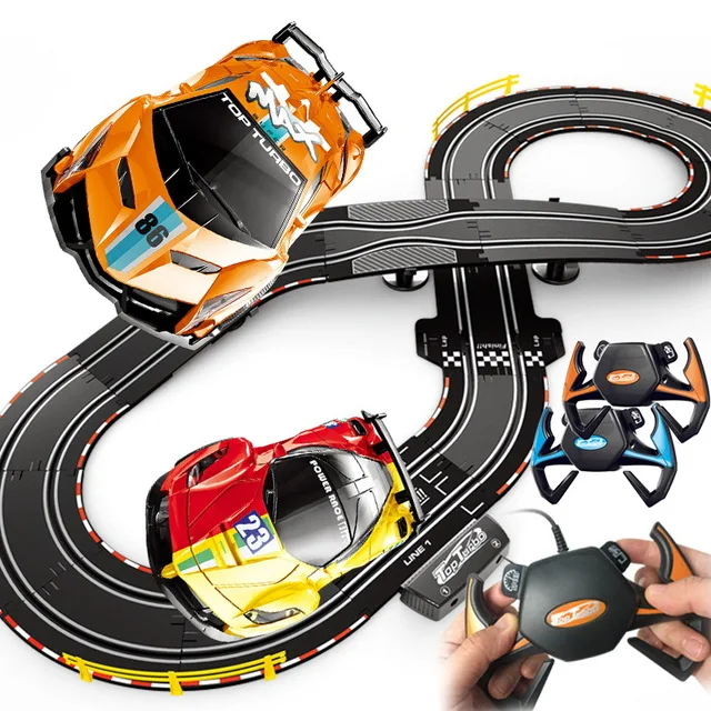 Супер звуковой Вихрь электрический трек автомобиль Детский Электрический двойной Интерактивный гоночный трек автомобиль игрушка - Цвет: 2.8mB