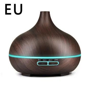 

Air Humidifier Ultrasonic Aroma Essential Oil Diffuser 400Ml Aromatherapy Machine Full Wood Grain Color Changing