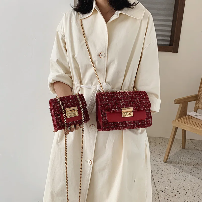 

Autumn New Arrival Chain Bag Women's 2019 New Style One-Shoulder Mini (Large Small) Square Sling Bag Western Style Shoulder Bag