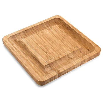 

New-Bamboo Cheese Board Set with in Slide,Perfect Charcuterie Board and Serving Tray for Entertaining or Gift Giving