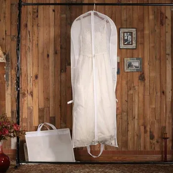 

Foldable Wedding Dress Dustproof Cover Non-Woven Fabric Storage Bag Zipper Closure Bride Gown Clothe Case Protector