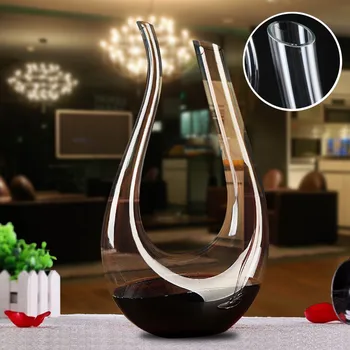 

1500ml Crystal Glass Horn Red Big Wine Decanter Brandy Pourer Jug Wine Container Water Bottle Drinking Glasses Carafe Bar Set