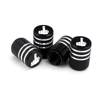 

4Pcs/Set Middle Finger Car Type Valve Cap Aluminum Tire Valve Stem Caps Wheel Dust Covers For VW Audi Bmw Toyota Honda Hyundai
