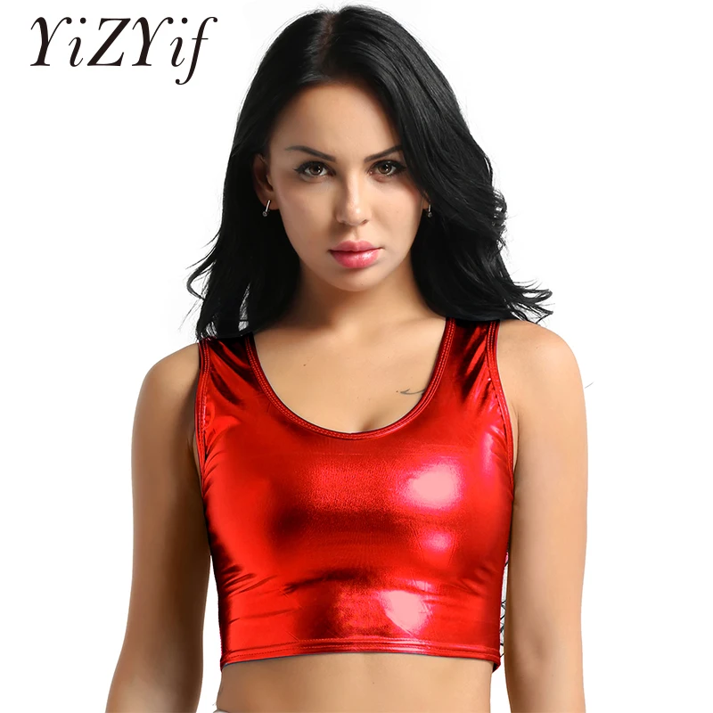 Блестящий кроп-топ карамельных цветов женский жилет Клубная одежда кроп-топы