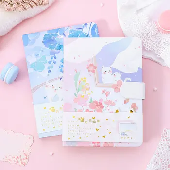 

"Fall in Love" Cute Cat Hard Cover Journal Diary Girls Beautiful Notebook Notepad Planner