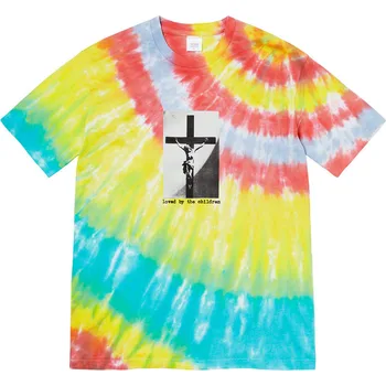 

Sureme 2020ss Top Version Tie-Dye T-Shirt Men Women Loved By The Children Printed Couples Tees 100% Cotton T-Shirt Men