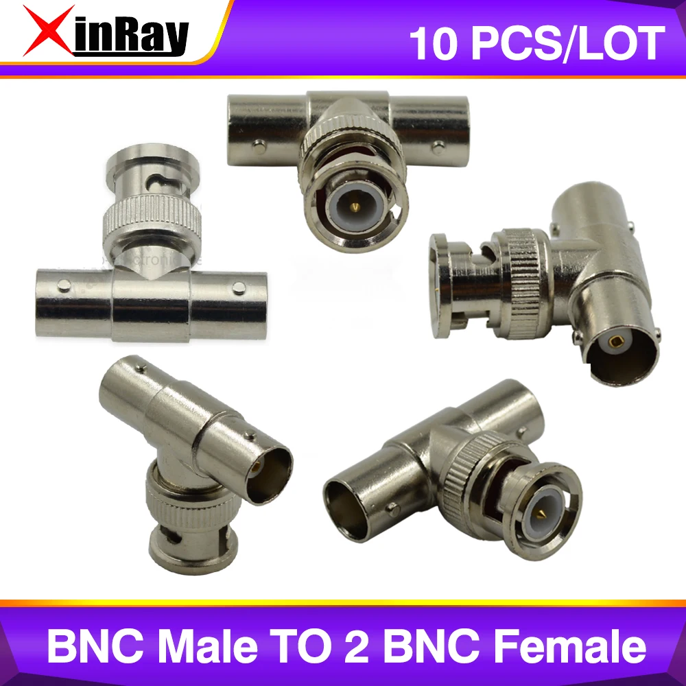 Бесплатная доставка 10 шт. BNC для 2 bnc Фотоаппарат DVR блока питания Видеонаблюдения