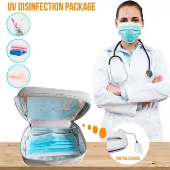 

Portable Storage Bag LED UV Cleaner And Sanitizer Bag luminum Foil Liner Disinfector Respira Protection Against Sterilization CE