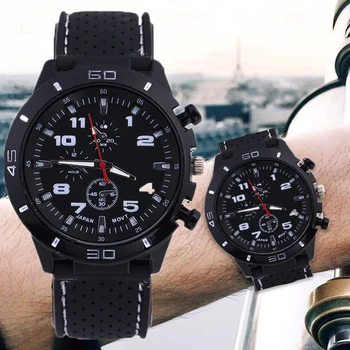 

2019 Luxury Brand rubber Quartz Watch Women Men Ladies Fashion Wrist Watch Wristwatches three-eyes relogio feminino masculino