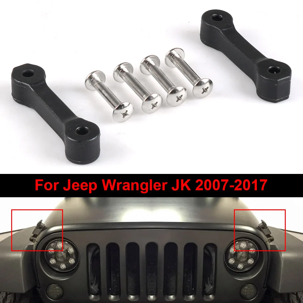 Черная защелка капота, комплект для обновления, блокировка капота для Jeep Wrangler JK 2007