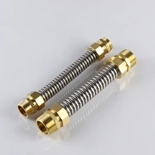 2 шт. SS304 нержавеющая сталь центральный кондиционер сильфон медное соединение DN32 вентилятор катушки металлический шланг