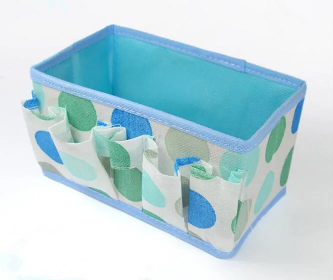 Folding Cosmetic Storage Box Cosmetic Box Jewelry Storage Box / Small Storage Bag / Storage Box - Цвет: Синий