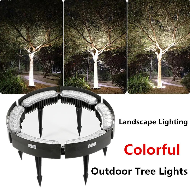 

Colorful Outdoor Pillar Light Tree Lights Landscape Lighting Lamp Post Waterproof Led Underground Light Courtyard Villa DC24V