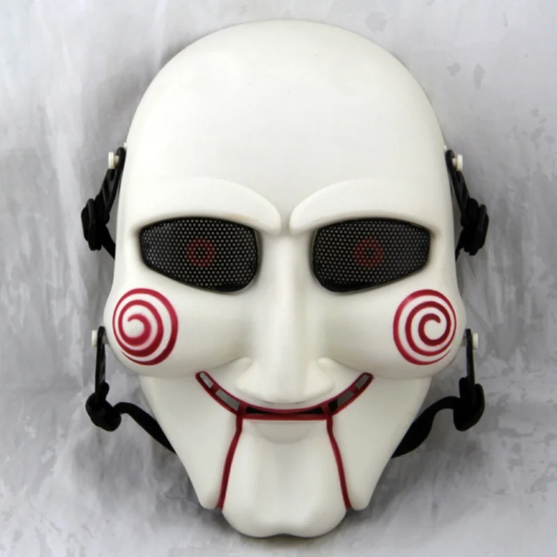 

Tactical SAW Jigsaw Puppet Full Face Cosplay Halloween Mask Mesh Skull Wargame Airsoft Paintball Masks