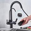 Rozin Purification Kitchen Faucets Black Pull Out Kitchen Water Filter Tap 3 Way Mixer torneira para cozinha de parede Crane ► Photo 3/6