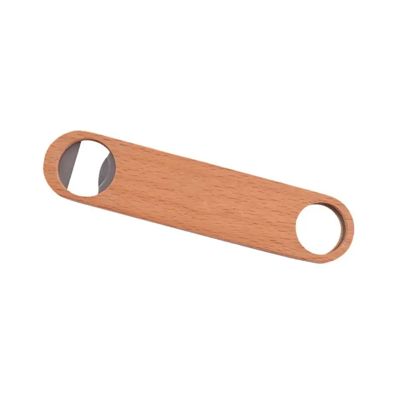 Деревянная плоская открывалка для пивных бутылок винтажная деревянная ручка