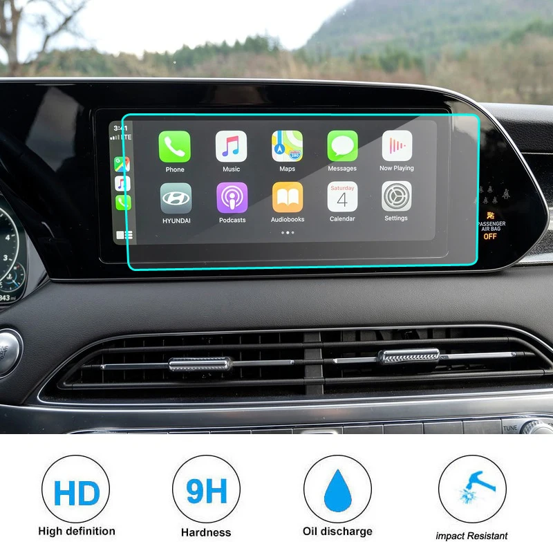 Screen Protector Foils for 2020 Palisade Navigation Display Tempered Glass 9H Hardness Anti-Explosion /& Scratch HD Clear Hyundai GPS LCD Protective Film