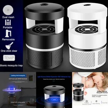 

5W LED Electric Mosquito Killer Lamp Bulb Fly Bug Insect Zapper Home Pest Trap Light @LS