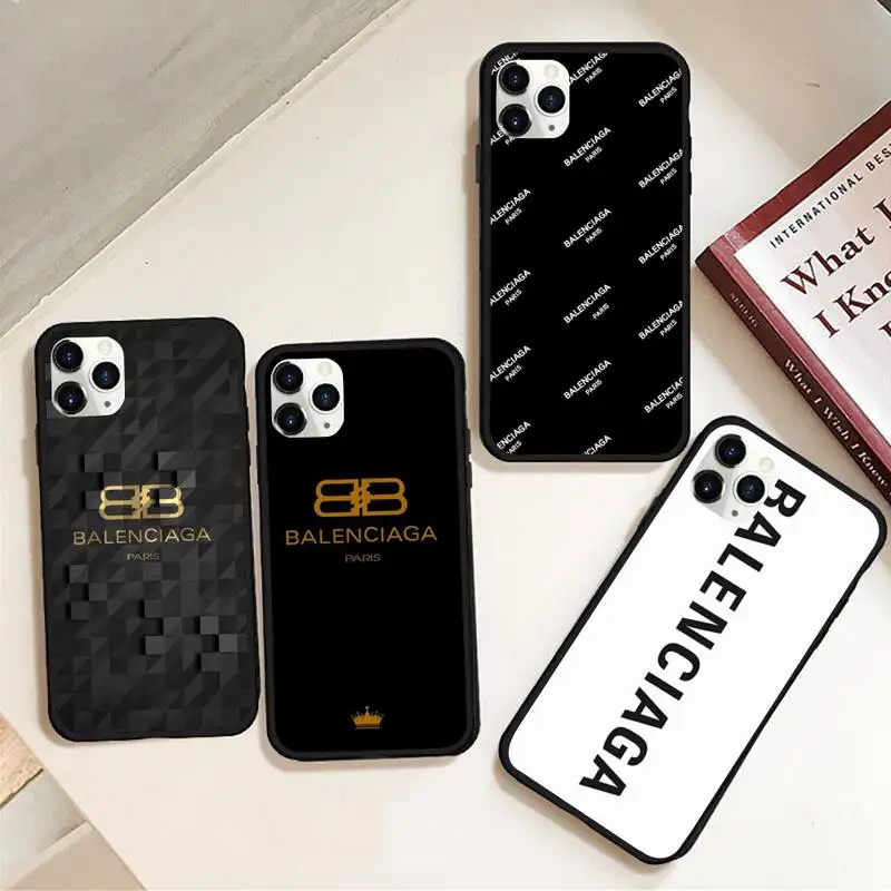 

luxury label bal Phone Case Rubber for iPhone 12 pro max mini 11 pro XS MAX 8 7 6 6S Plus X 5S SE 2020 XR case