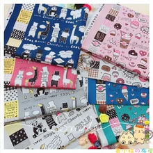 Сделай Сам ручной работы мультяшная Милая Ткань Искусство своими руками стеганая ткань хлопок Принт голова импортируется из Японии