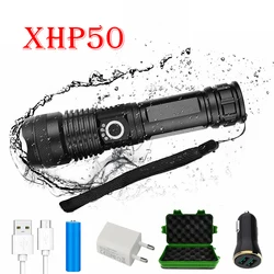 Z20 Dropshipping LED Flashlight XHP50 Powerful Tactical Flashlights High Lumens USB Rechargeable Waterproof Zoomable 18650 Torch