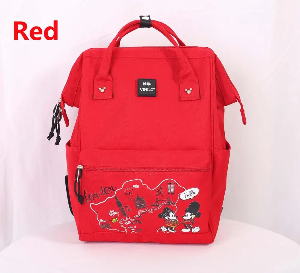 Рюкзак disney Mickey mouse, многофункциональный рюкзак большой емкости, сумка для подгузников, водонепроницаемая мужская женская сумка на плечо, дорожная сумка - Цвет: 39x27x17cm l
