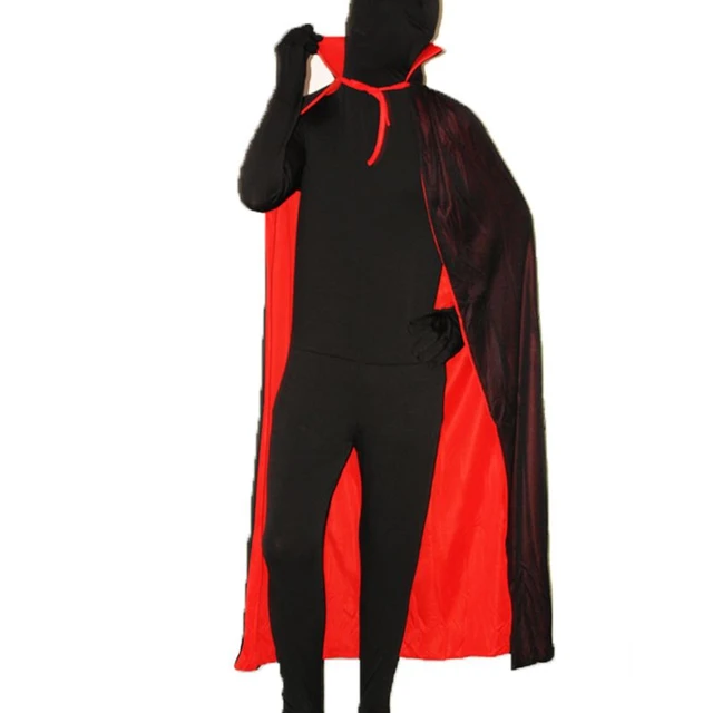 Ramede 4 Pcs Halloween Vampire Costume Cape Black Red Reversible Cloak  Stand Collar Masquerade Cape for Men Women Kids (47 Inches) - Yahoo Shopping