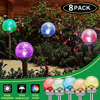 

4/8Pcs Solar Garden Light Lantern LED Sun Powered Solar Lamp Waterproof RGB Led Solar Light Outdoors Decor For Patio Yard Street