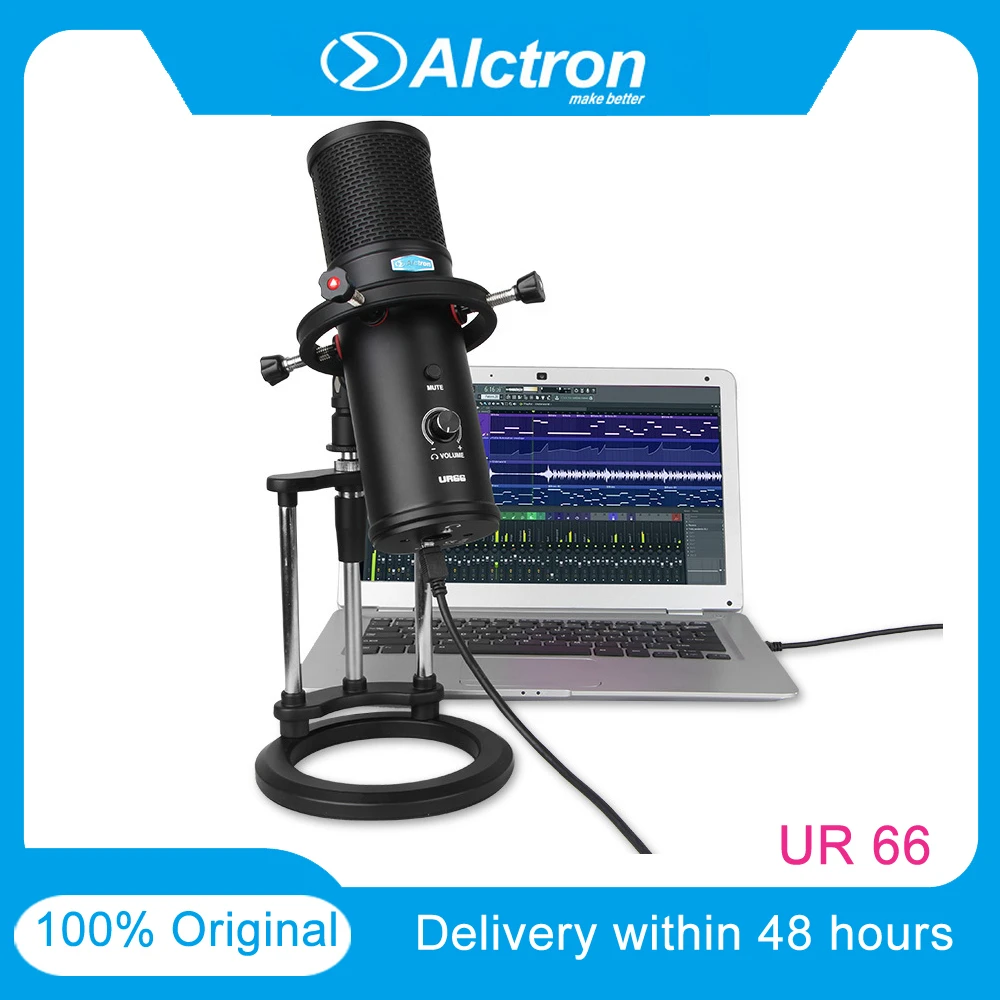 100% оригинал Alctron UR66 USB микрофон 3 капсулы подобрать звук Vivid Reality 4 настройки узора