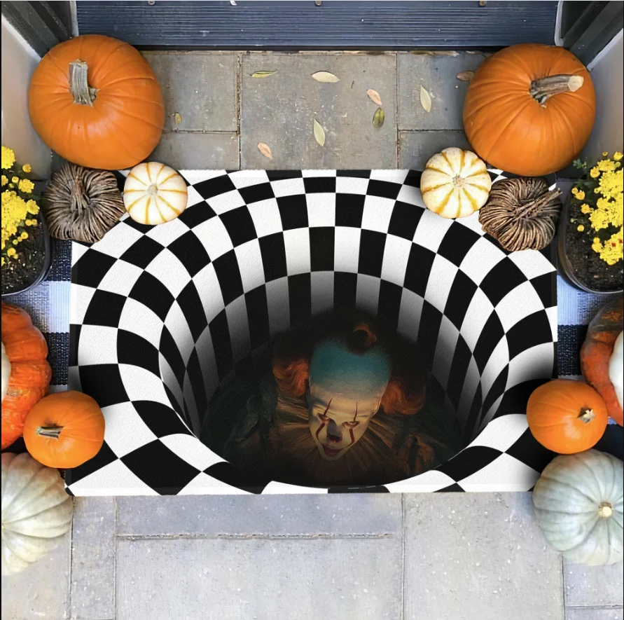 IT Illusion-Felpudo de decoración para Halloween, decoración para fiesta en casa