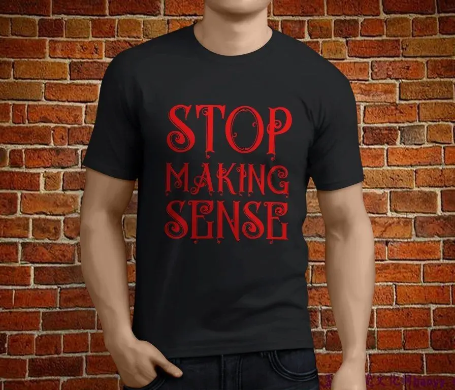 Лидер продаж! Мужская черная футболка с надписью Talking Heads Stop Making Sense в стиле рок
