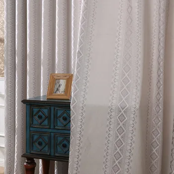 

Modern Chenille Grey Curtains for Living Room Luxury Fabric Geometric Drapes for Bedroom Silver Lines Tents Window Treatment