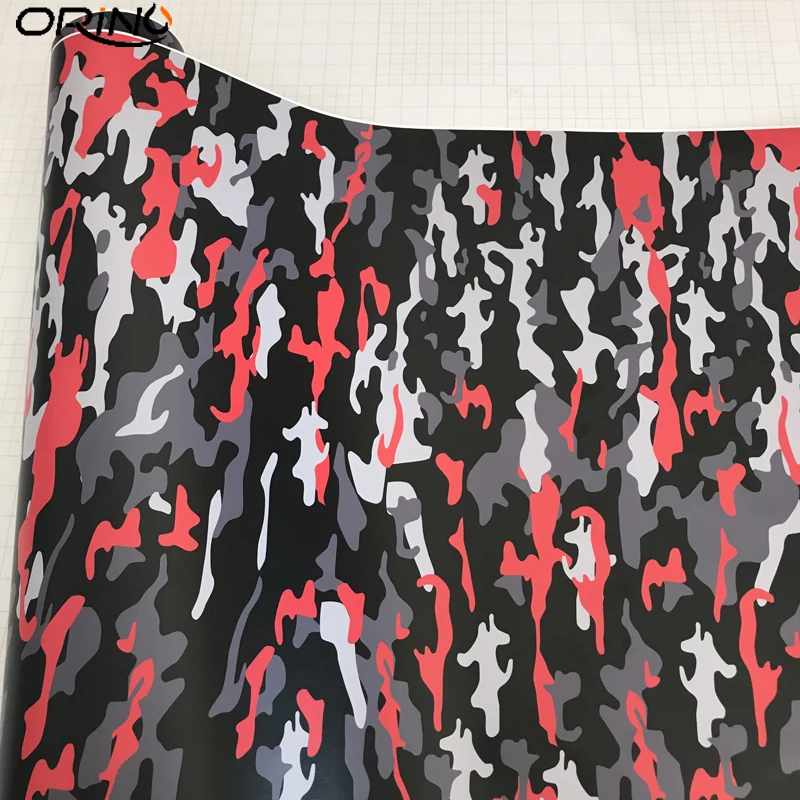 Black Grey Red Vinyl Film Sticker-5