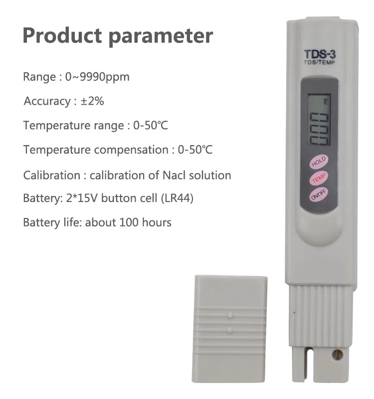 Yieryi TDS ph-метр PH/TDS/EC/TEMP метр цифровой монитор качества воды тестер серии для бассейнов, питьевой воды, аквариумов