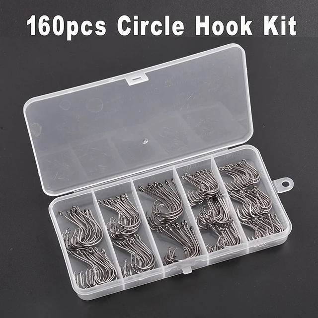 30pcs Sea Fishing Circle Hooks Saltwater Offset Trolling Hook High Carbon  Steel Pike Cod Bass Trout Deep Sea Fishing #1-#5/0 - AliExpress