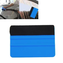 Durável handheld borda feeled rodo vinil ferramenta de aplicação macio carro envoltório raspador raspagem quadrado azul decalque