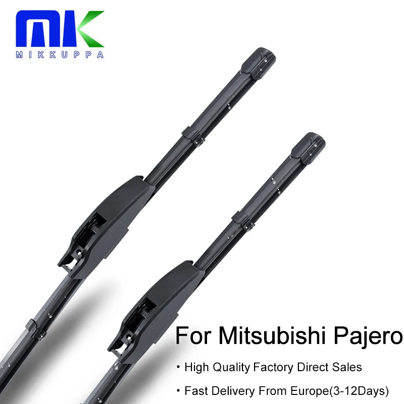 

MIKKUPPA Frameless Windscreen Wiper Blades for Mitsubishi Pajero Fit Hook Arms Model Year From 1990 to 2018