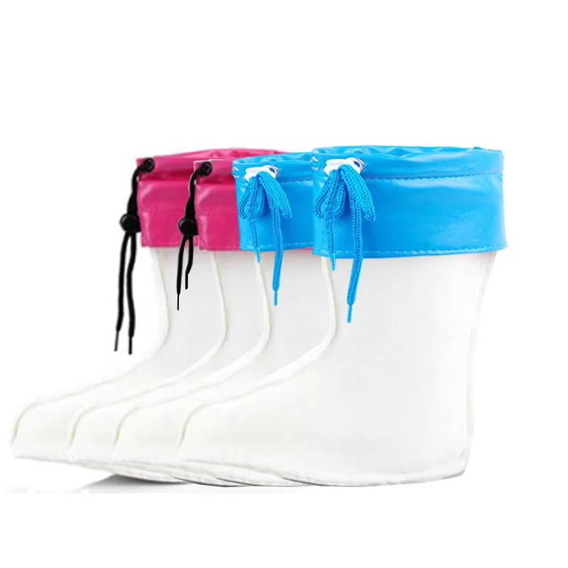 

Ally Autumn And Winter CHILDREN'S Rain Boots Rain Boots Pikou Cotton Cover Foot Sock Pu Winter plus Velvet Waterproof Warm Inner