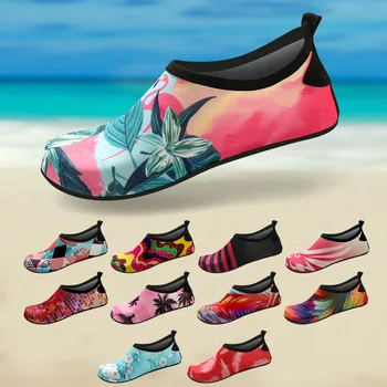 

Female Print Swim Water Diving Shoes Anti-Skid Anti-Cut Sandals Barefoot Soft-Soled Shoes Yoga Fitness Running Shoes Sneakers